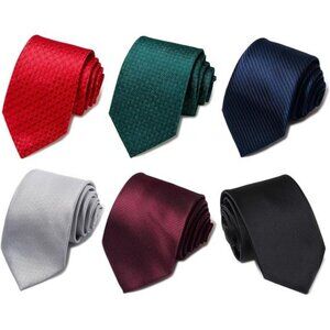 Men’s Woven Jacquard Necktie Set – 6-Pack Formal Ties Gift Set